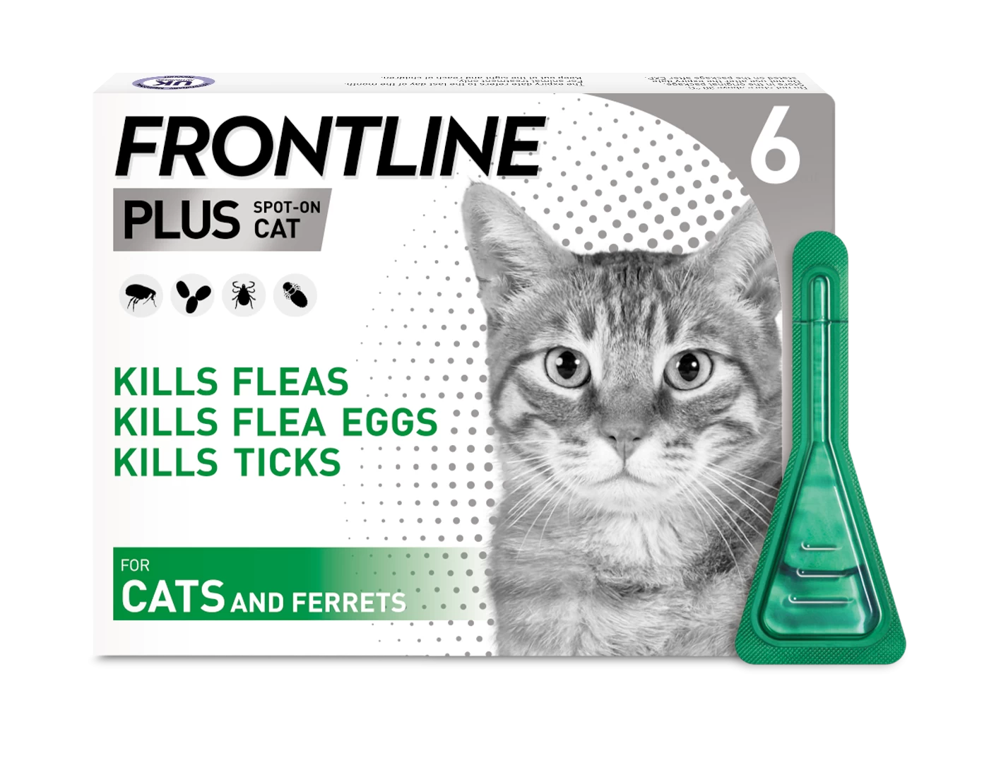 Frontline Plus Spot-On Cat - 6 Pack 3 Frontline Plus Spot-On Cat - 6 Pack