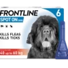 Frontline Spot-On Flea & Tick Treatment Dog 40-60kg - 6 Pack -Healthy Pets Shop frontline xl dog 6