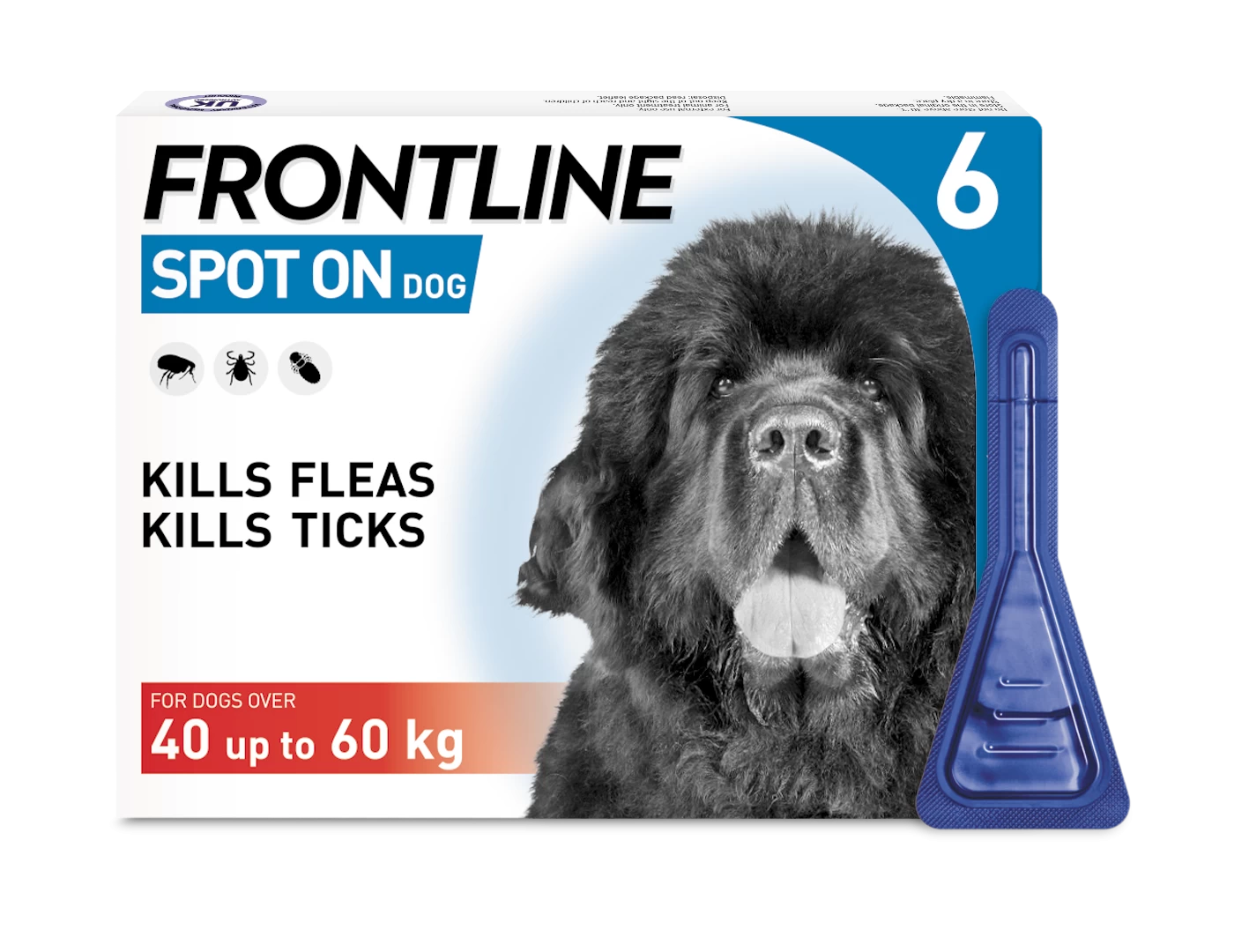 Frontline Spot-On Flea & Tick Treatment Dog 40-60kg - 6 Pack 3 Frontline Spot-On Flea & Tick Treatment Dog 40-60kg - 6 Pack